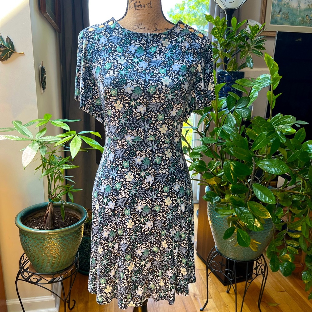 LOFT tropical jungle cool dress